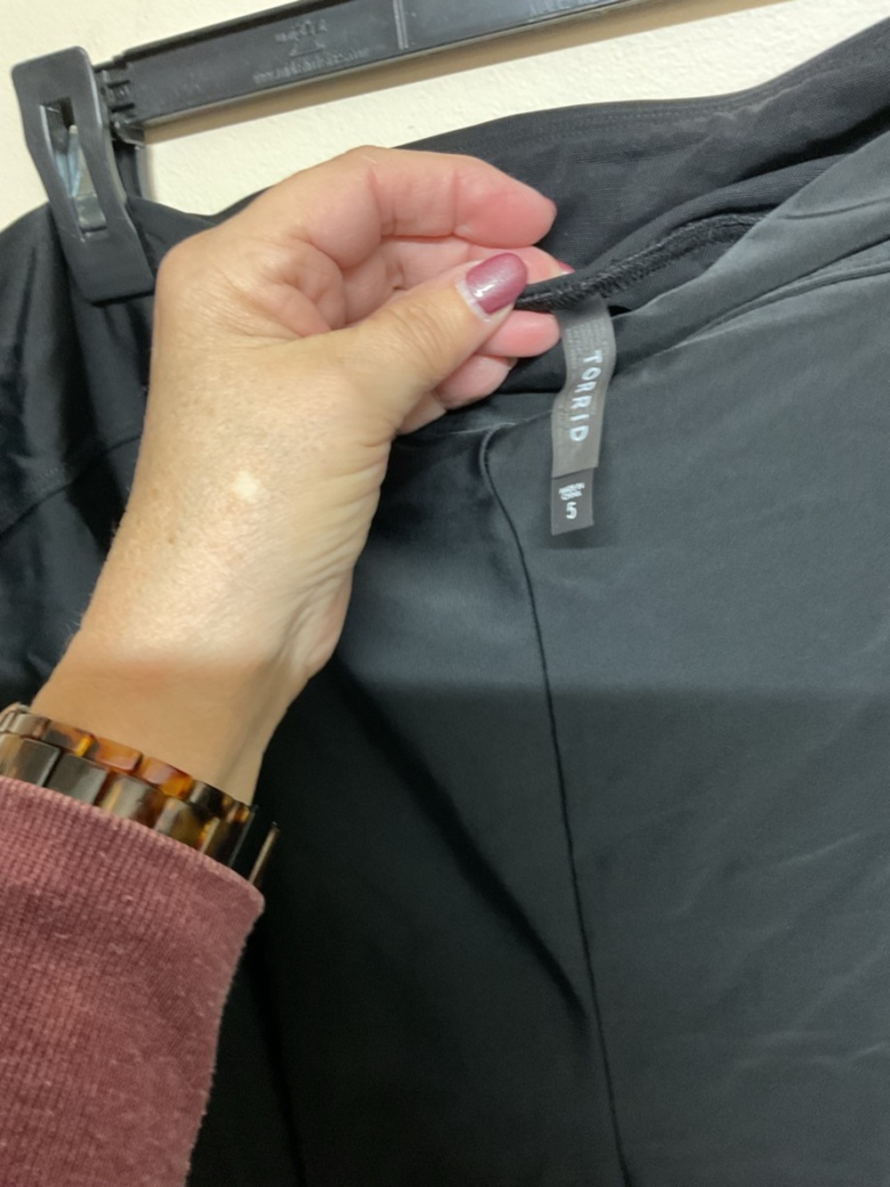 torrid Black Active Swim Shorts with Side Pocket - Picture 4 of 4